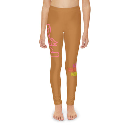 Youth Full-Length Leggings: Fight Cancer Lite Brown