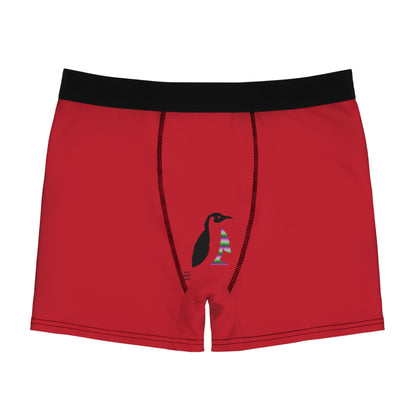 Men's Boxer Briefs: Racing Dark Red