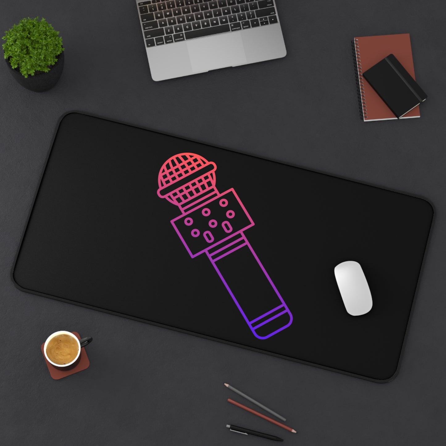 Desk Mat: Music Black