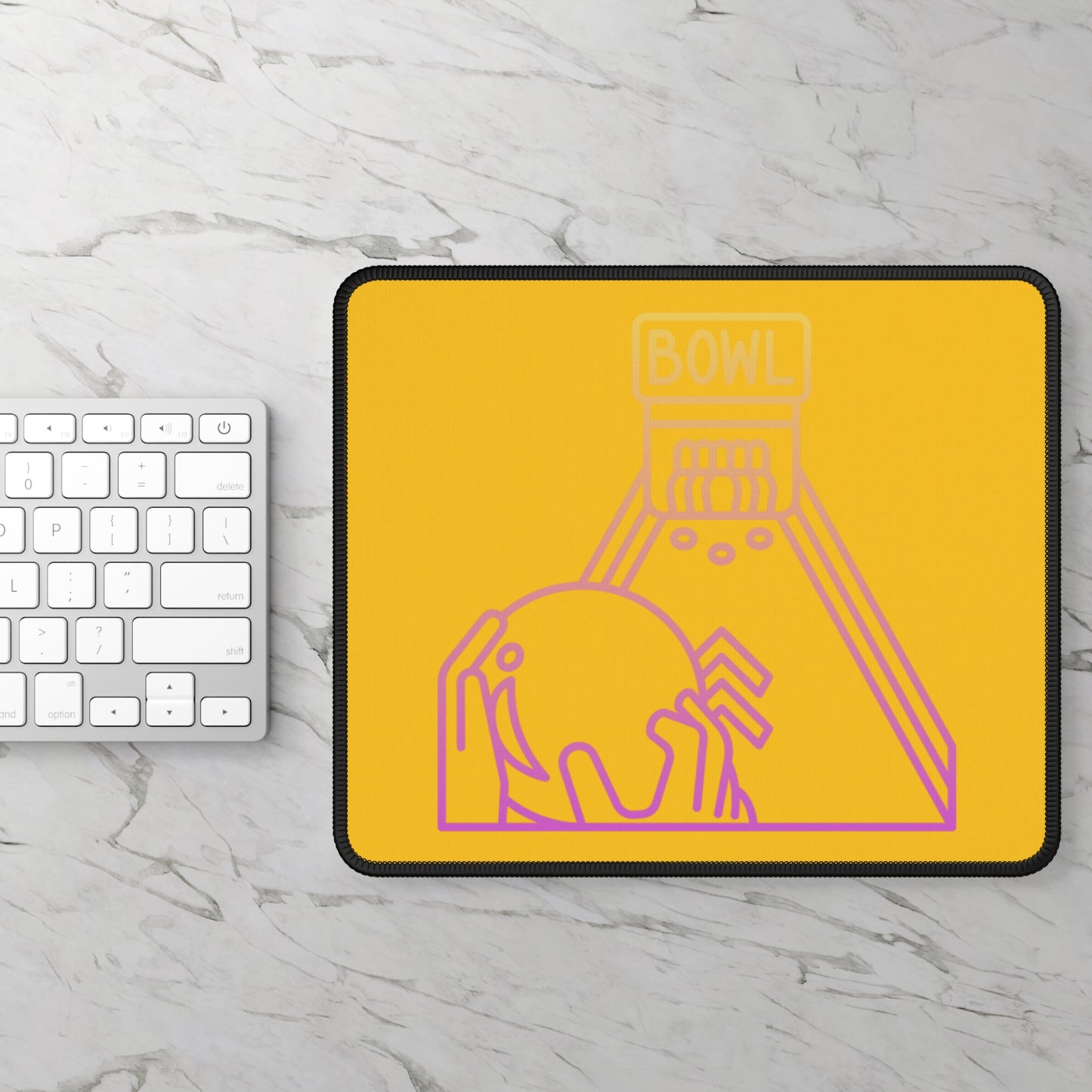 Gaming Mouse Pad: Bowling Yellow