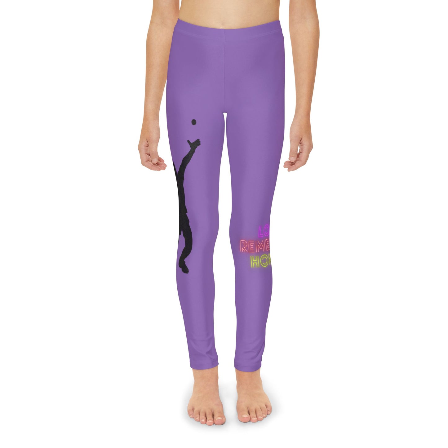 Youth Full-Length Leggings: Tennis Lite Purple