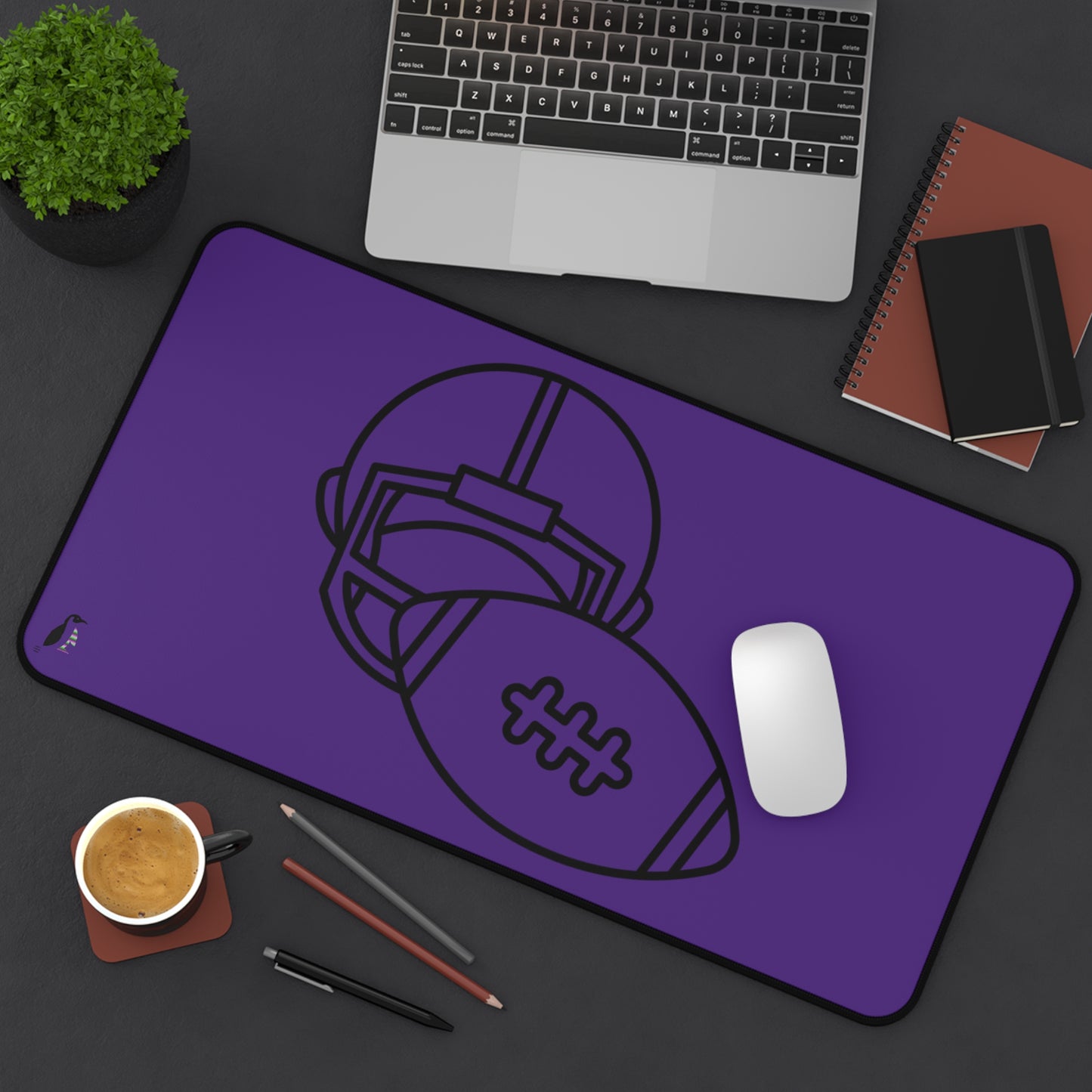 Desk Mat: Football Purple