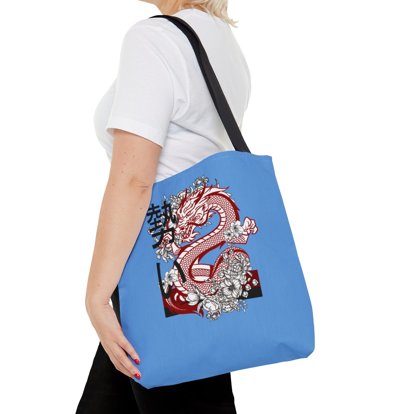 Tote Bag: Dragons Lite Blue