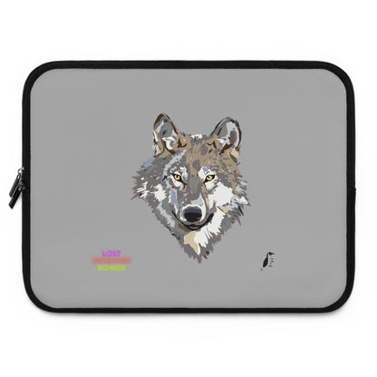 Laptop Sleeve: Wolves Lite Grey