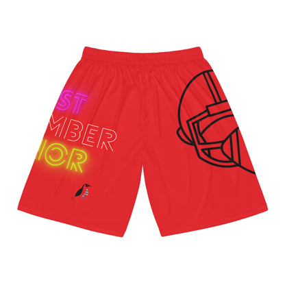 Basketball Shorts: Football Red