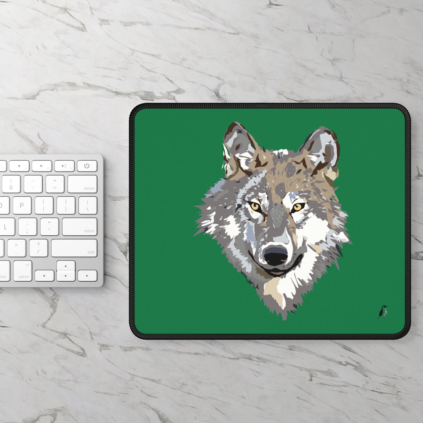 Gaming Mouse Pad: Wolves Dark Green