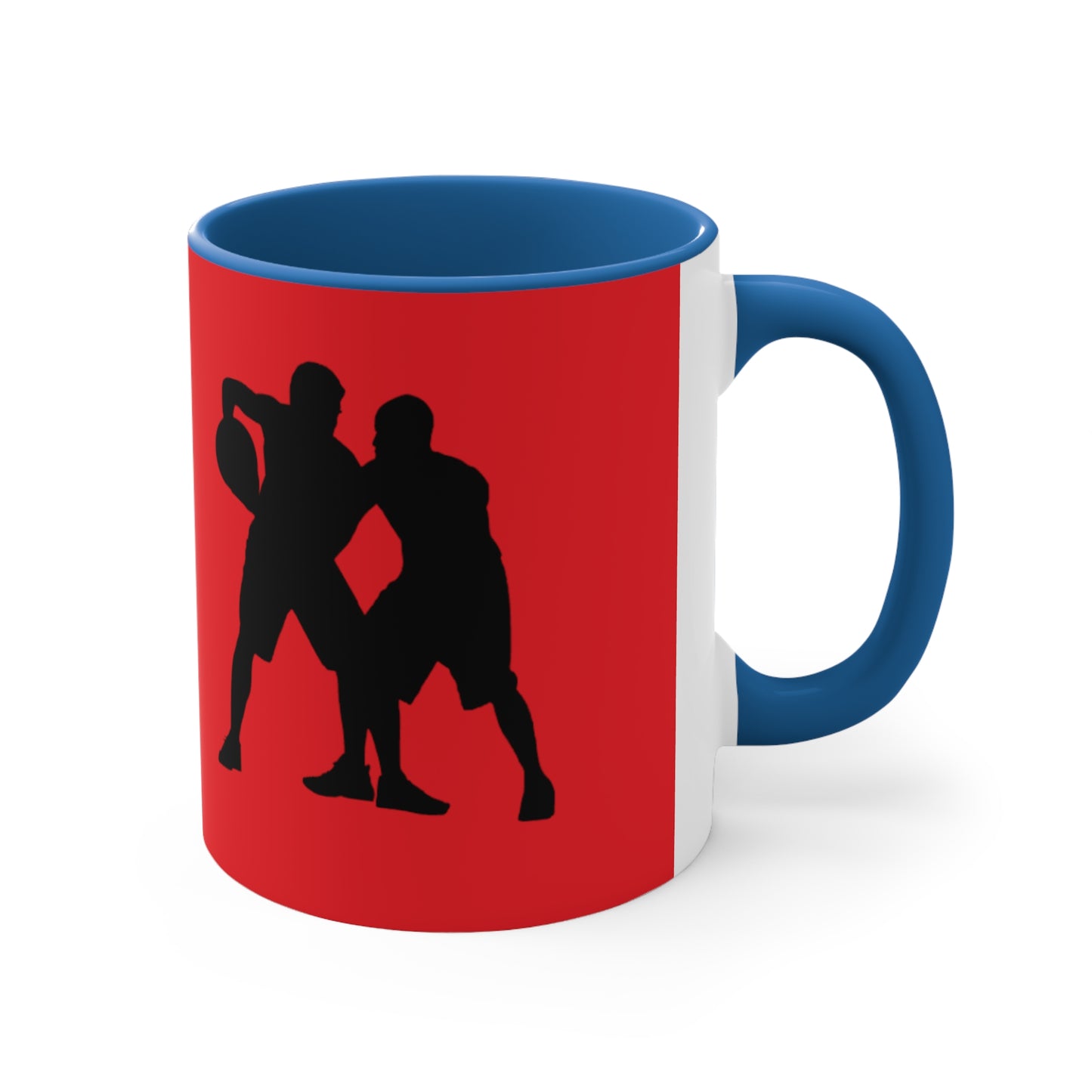 Accent Coffee Mug, 11oz: Basketball Red