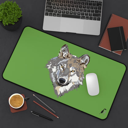 Desk Mat: Wolves Green