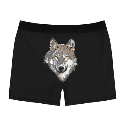 Men's Boxer Briefs: Wolves Black