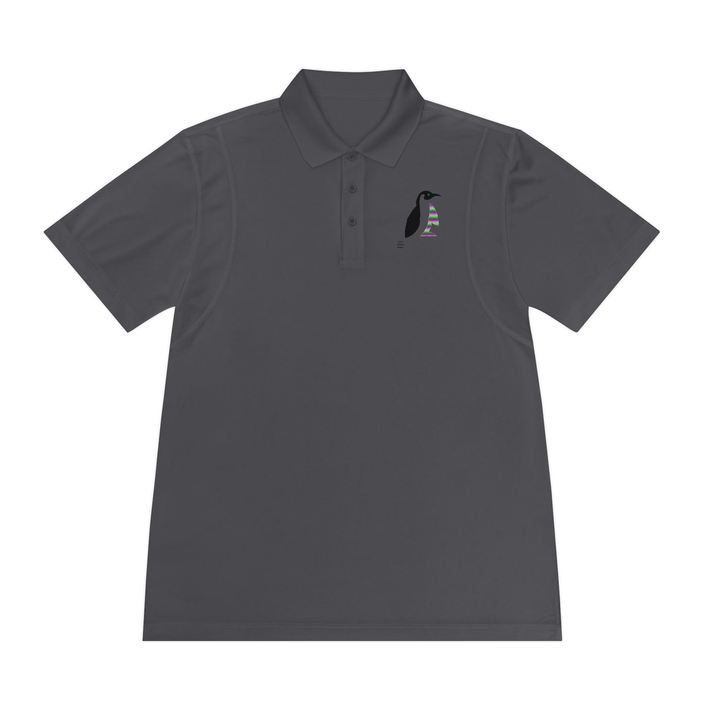 Men's Sport Polo Shirt: Crazy Penguin World Logo #1