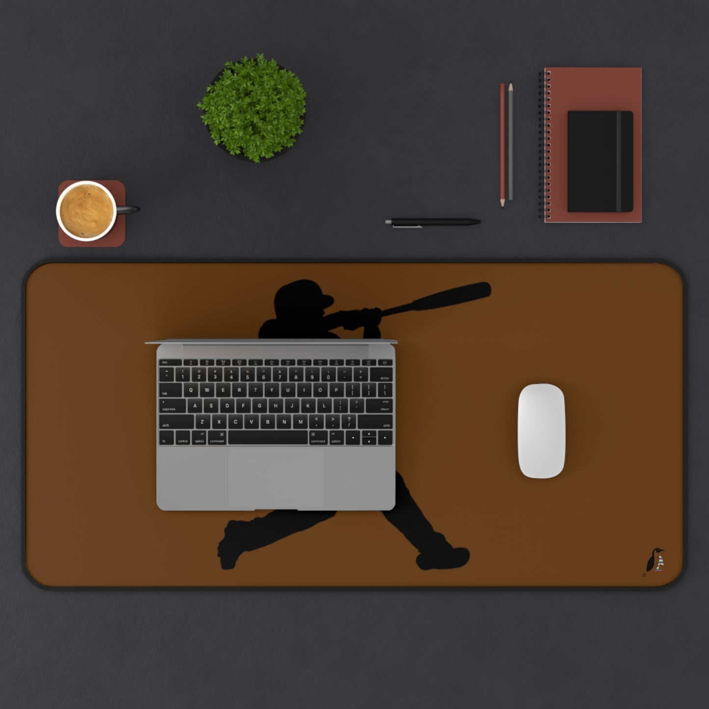 Desk Mat: Baseball Brown