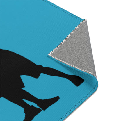 Area Rug (Rectangle): Basketball Turquoise