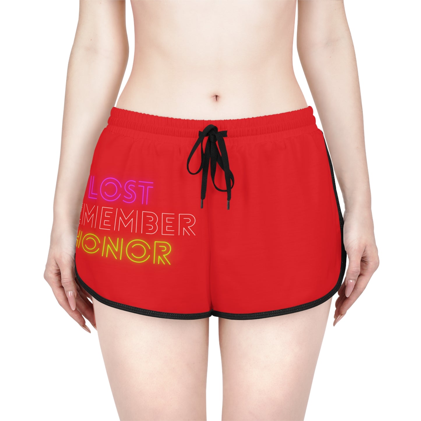 Women's Relaxed Shorts: Lost Remember Honor Red