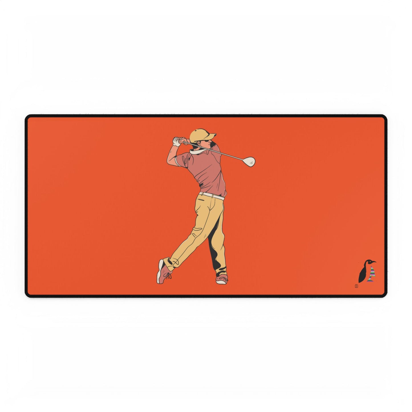 Desk Mats: Golf Orange