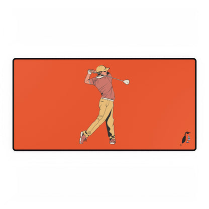 Desk Mats: Golf Orange