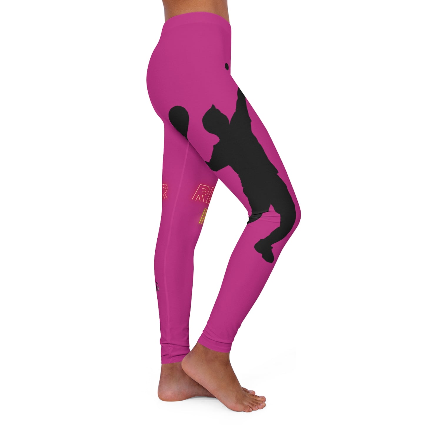 Women's Spandex Leggings: Tennis Pink