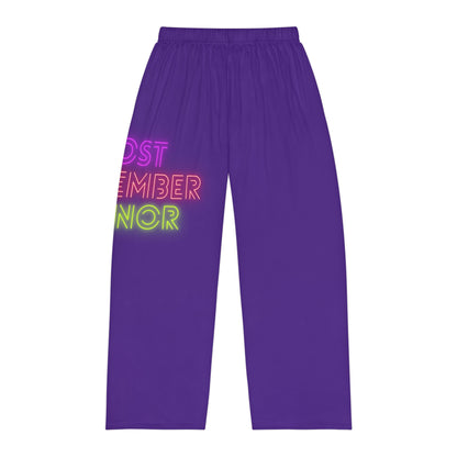 Men's Pajama Pants: Lost Remember Honor Purple