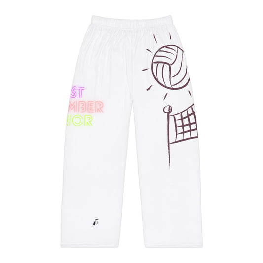 Men's Pajama Pants: Volleyball White