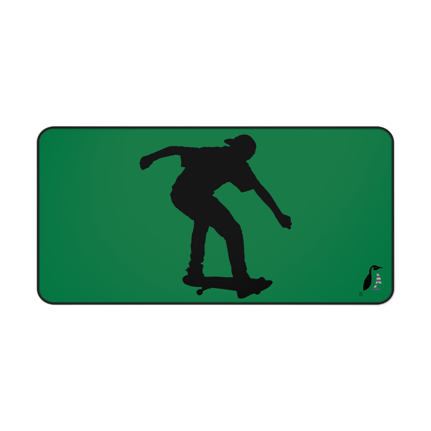 Desk Mat: Skateboarding Dark Green