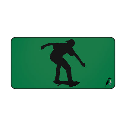 Desk Mat: Skateboarding Dark Green