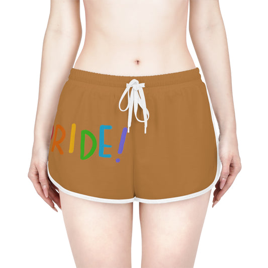 Women's Relaxed Shorts: LGBTQ Pride Lite Brown