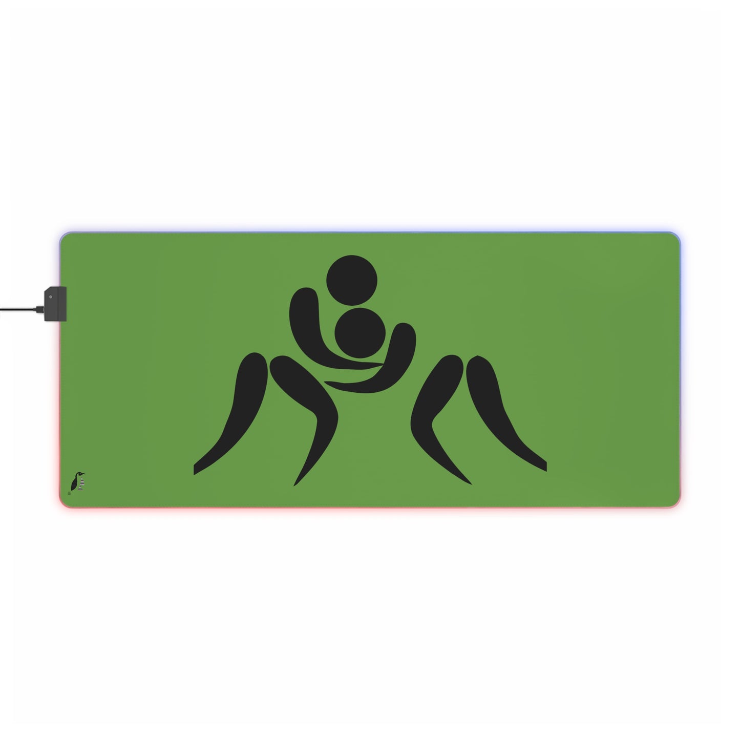 LED Gaming Mouse Pad: Wrestling Green