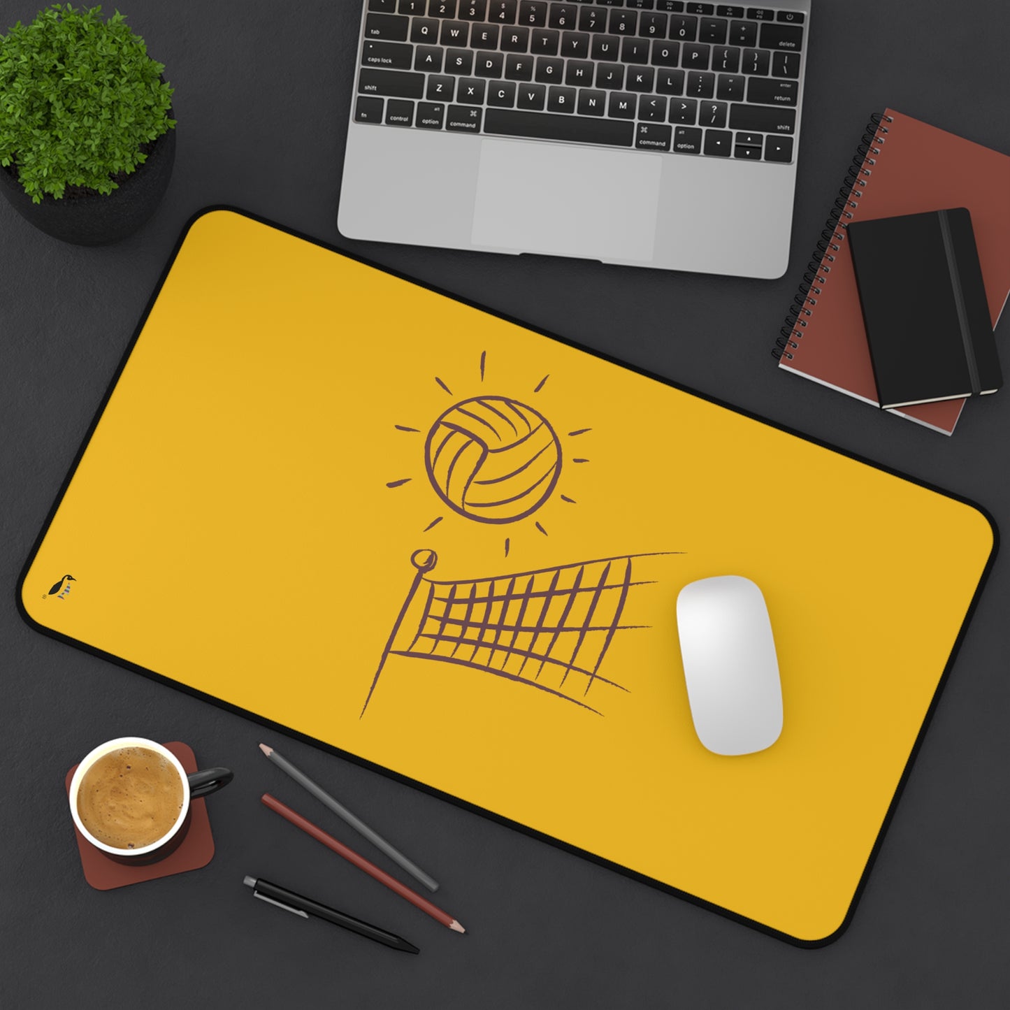 Desk Mat: Volleyball Yellow