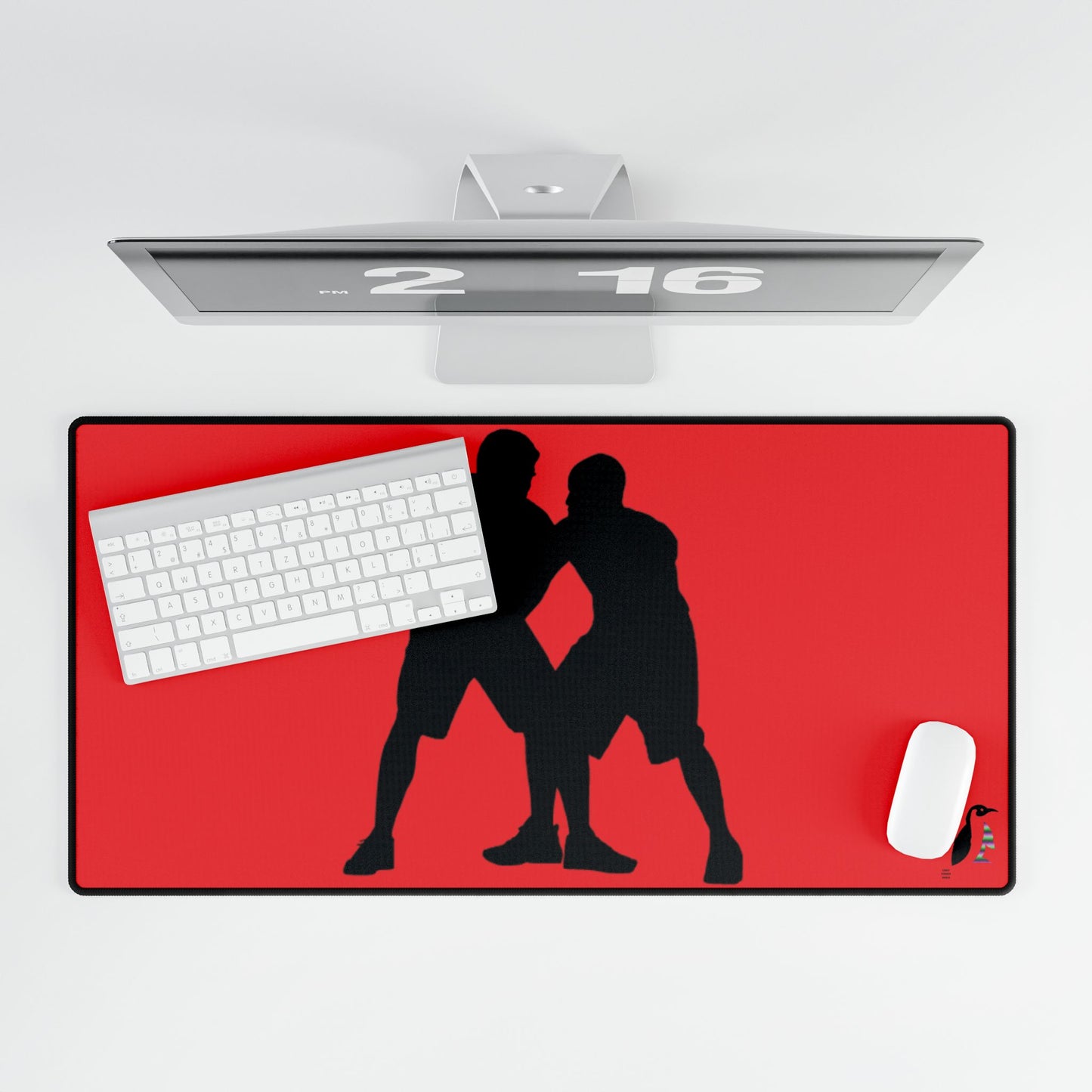 Desk Mats: Basketball Red