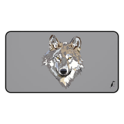 Desk Mat: Wolves Grey