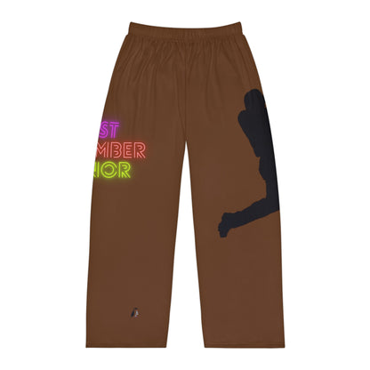 Men's Pajama Pants: Baseball Brown