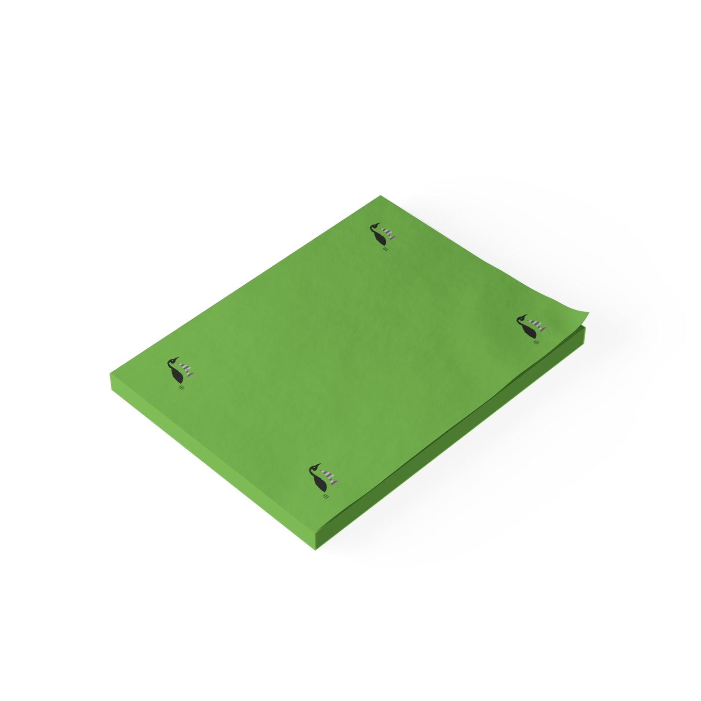 Post-it® Note Pads: Crazy Penguin World Logo Green