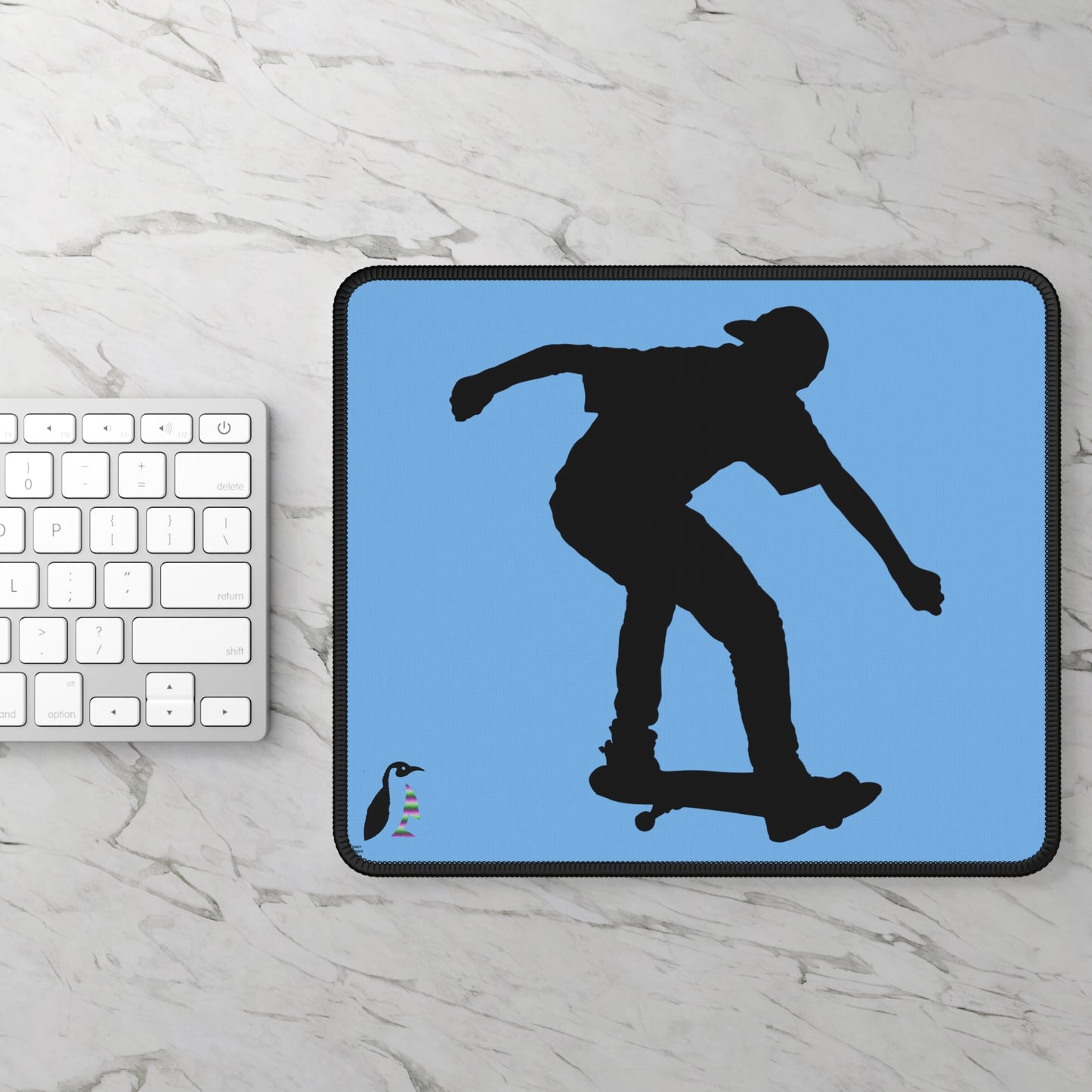 Gaming Mouse Pad: Skateboarding Lite Blue