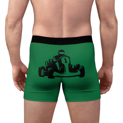 Men's Boxer Briefs: Racing Dark Green