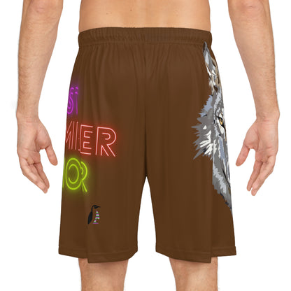 Basketball Shorts: Wolves Brown