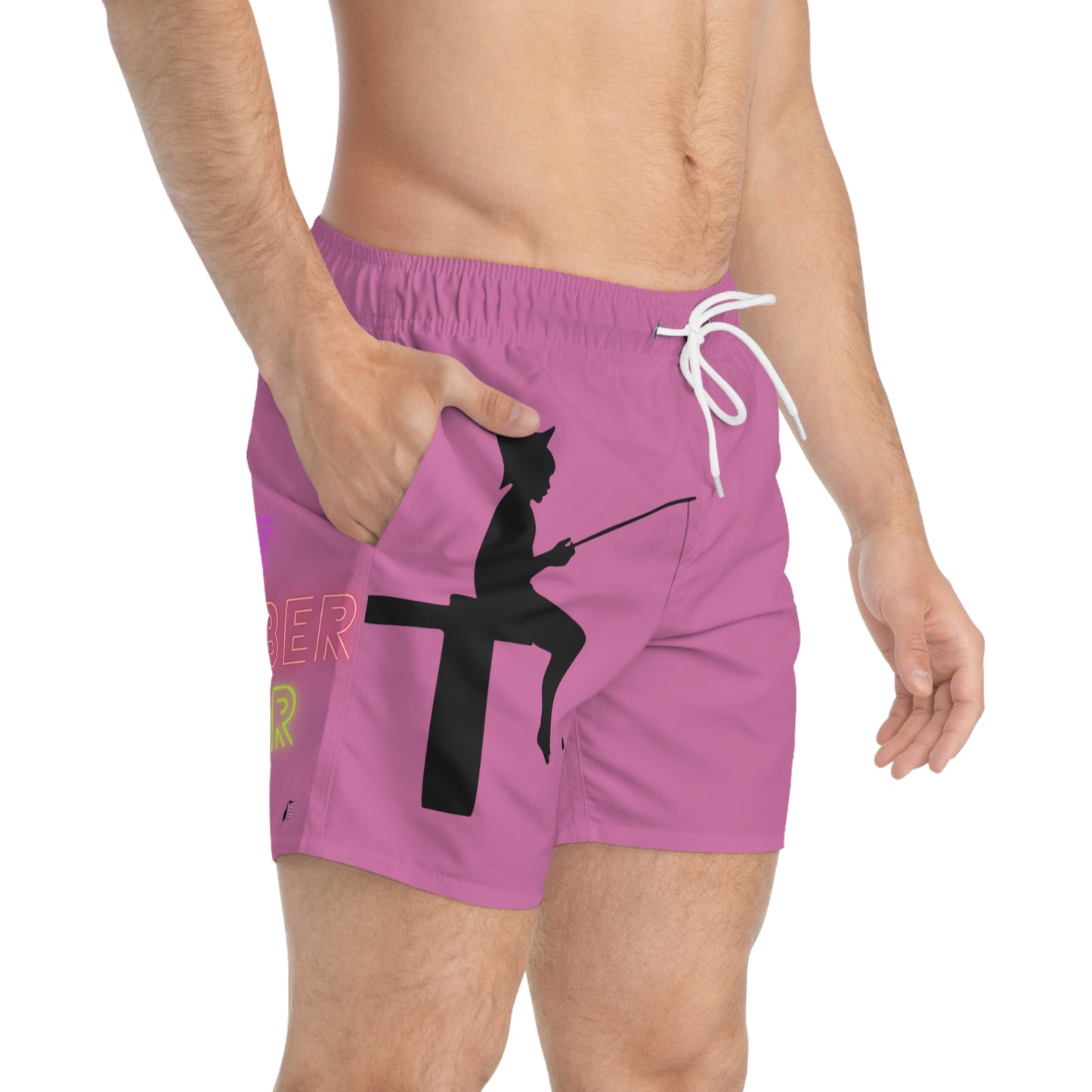 Swim Trunks: Fishing Lite Pink