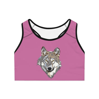 Sports Bra: Wolves Lite Pink