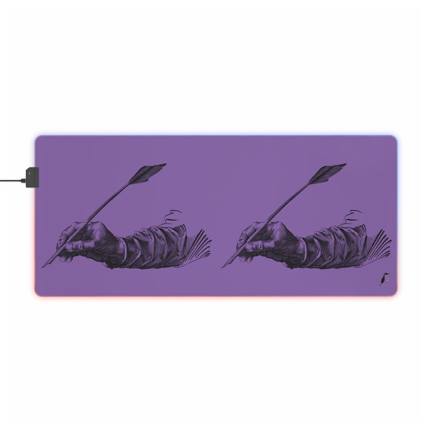 LED Gaming Mouse Pad: Writing Lite Purple