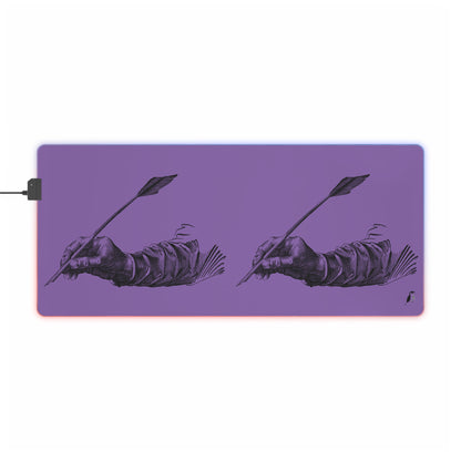 LED Gaming Mouse Pad: Writing Lite Purple