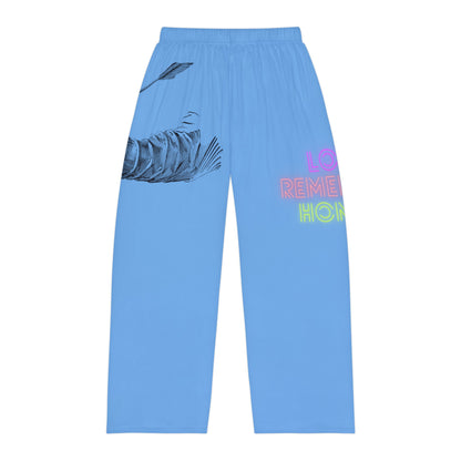 Men's Pajama Pants: Writing Lite Blue