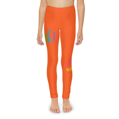 Youth Full-Length Leggings: LGBTQ Pride Orange