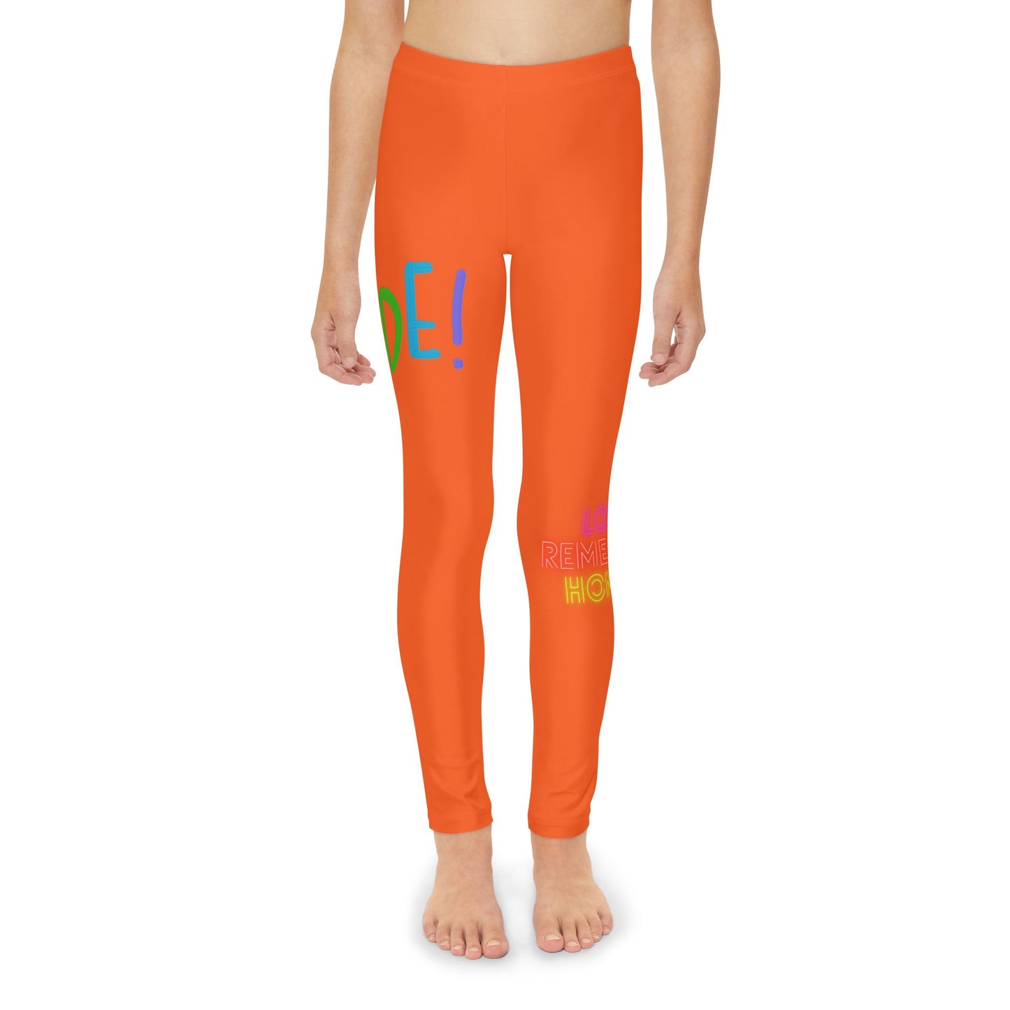 Youth Full-Length Leggings: LGBTQ Pride Orange