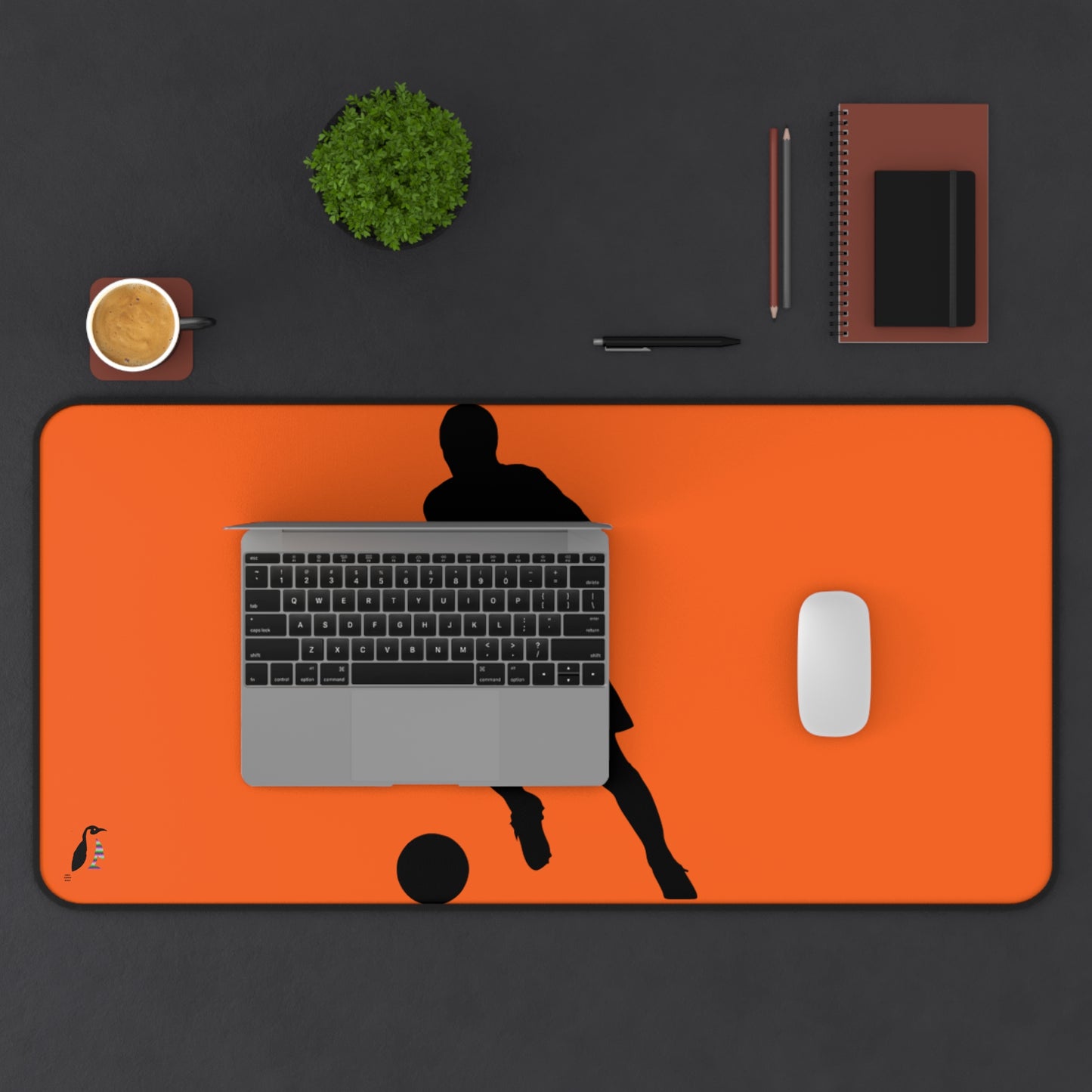 Desk Mat: Soccer Orange