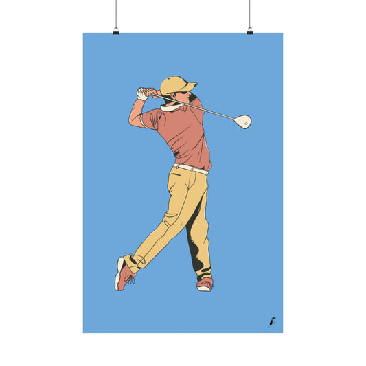 Premium Matte Vertical Posters: Golf Lite Blue