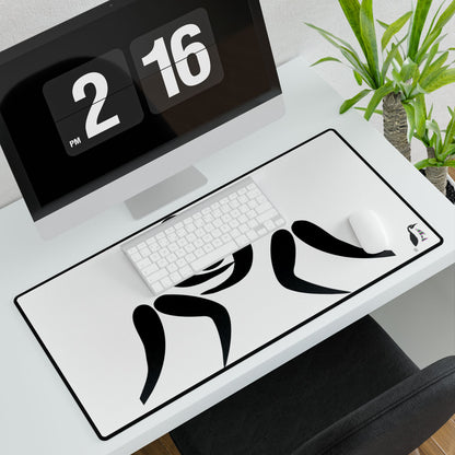 Desk Mats: Wrestling White