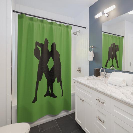 Shower Curtains: #1 Basketball Green