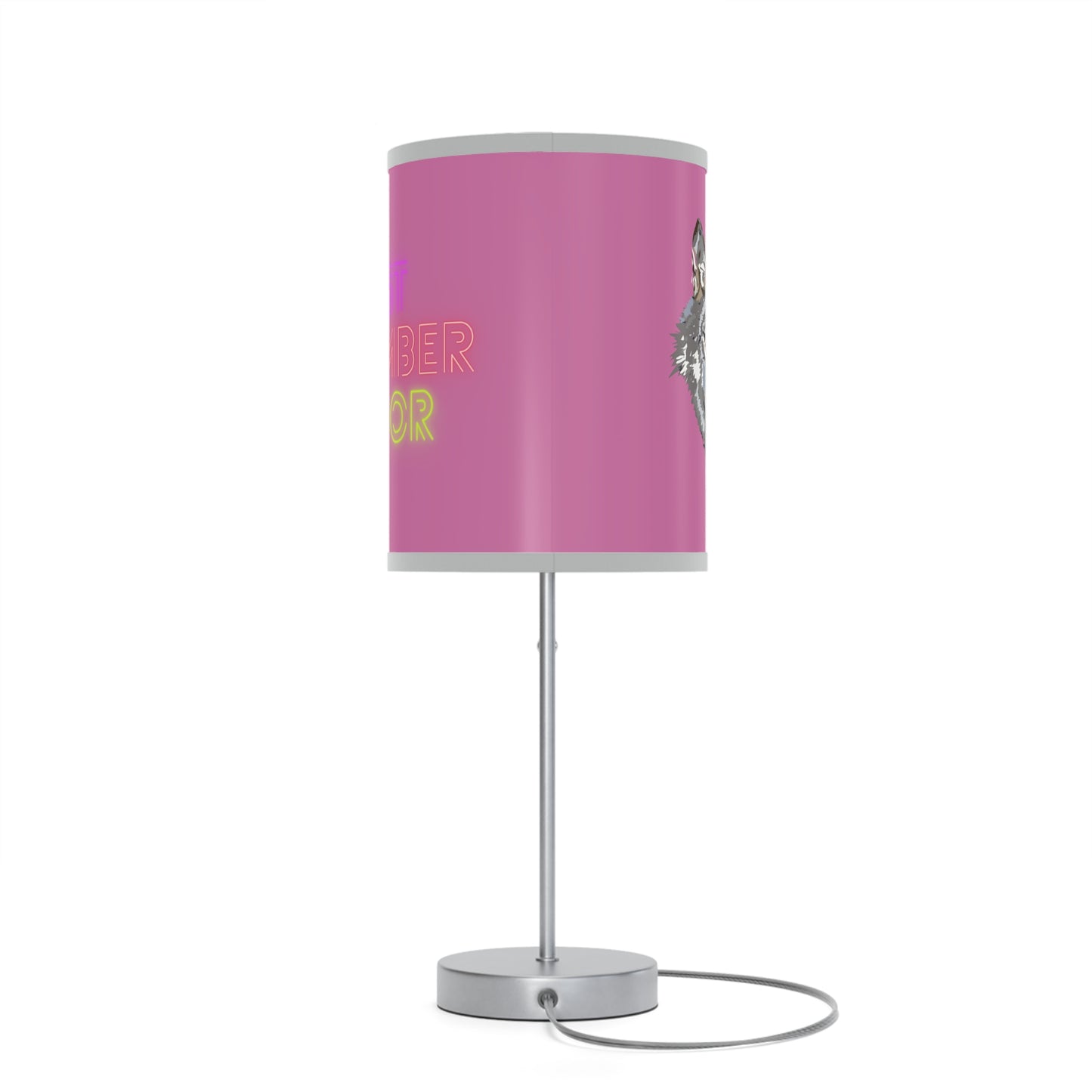 Lamp on a Stand, US|CA plug: Wolves Lite Pink