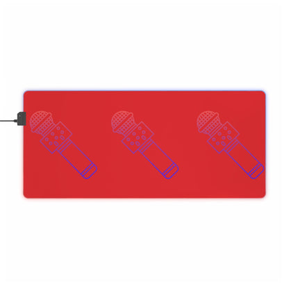 LED Gaming Mouse Pad: Music Red