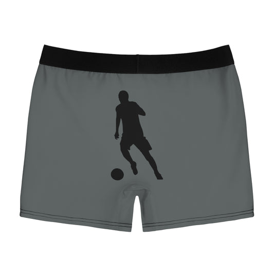 Men's Boxer Briefs: Soccer Dark Grey