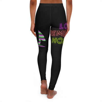 Women's Spandex Leggings: Lost Remember Honor Black