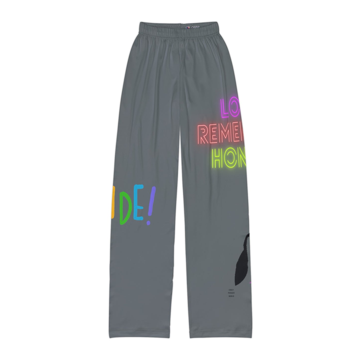 Pajama na Pantalon ng mga Bata: LGBTQ Pride Dark Grey 